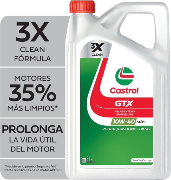 Aceite Motor Castrol GTX 10W40 A3/B4 5L